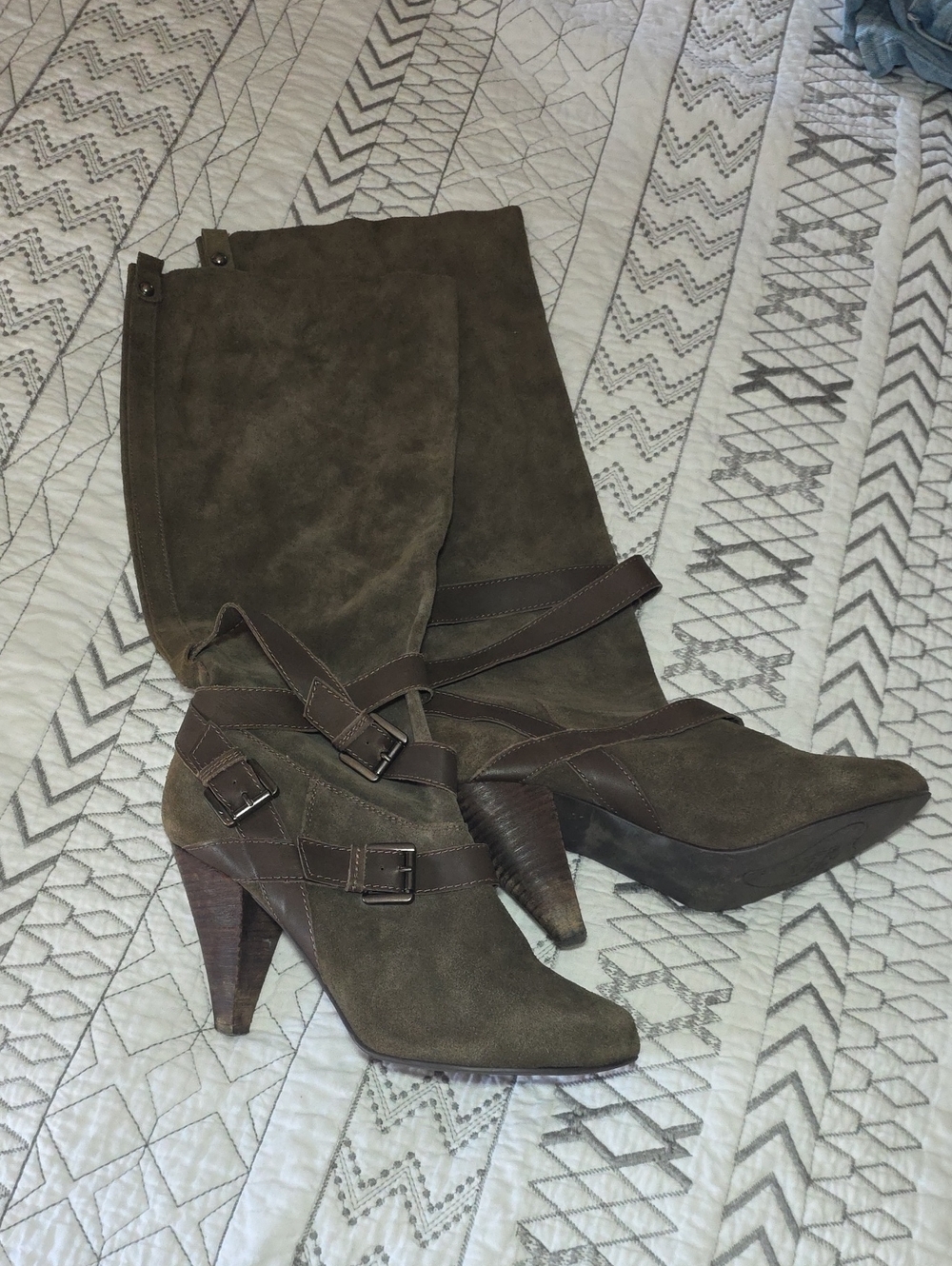 naughty monkey  Knee-High Heeled Boots with Buckle Straps